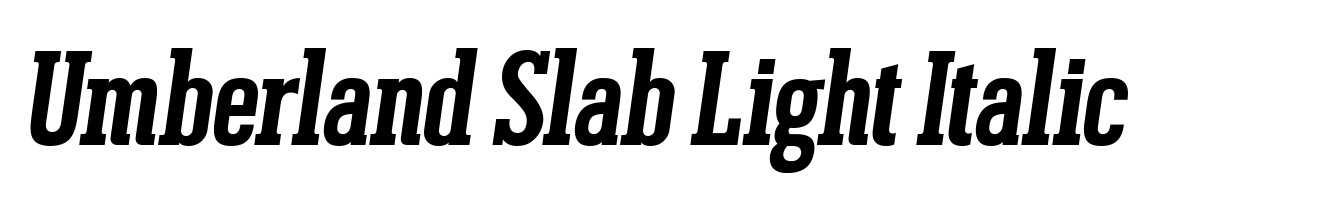 Umberland Slab Light Italic